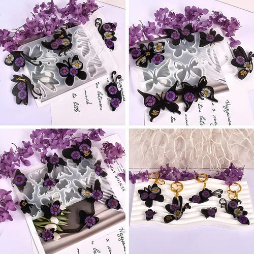 24 Cavity Zodiac Sign Butterfly Keychain & Pendant Mould