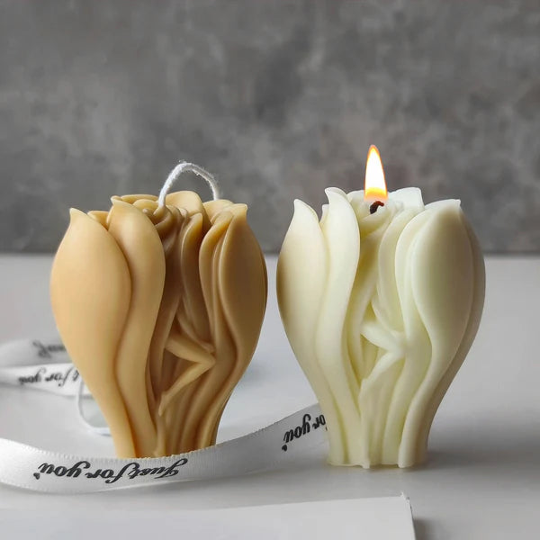 3D Fairy In Rose Petals Pillar Handmade Mould