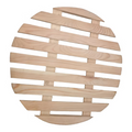 Circular wooden tray