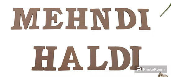 Haldi & Mehndi Letters (Hindi)