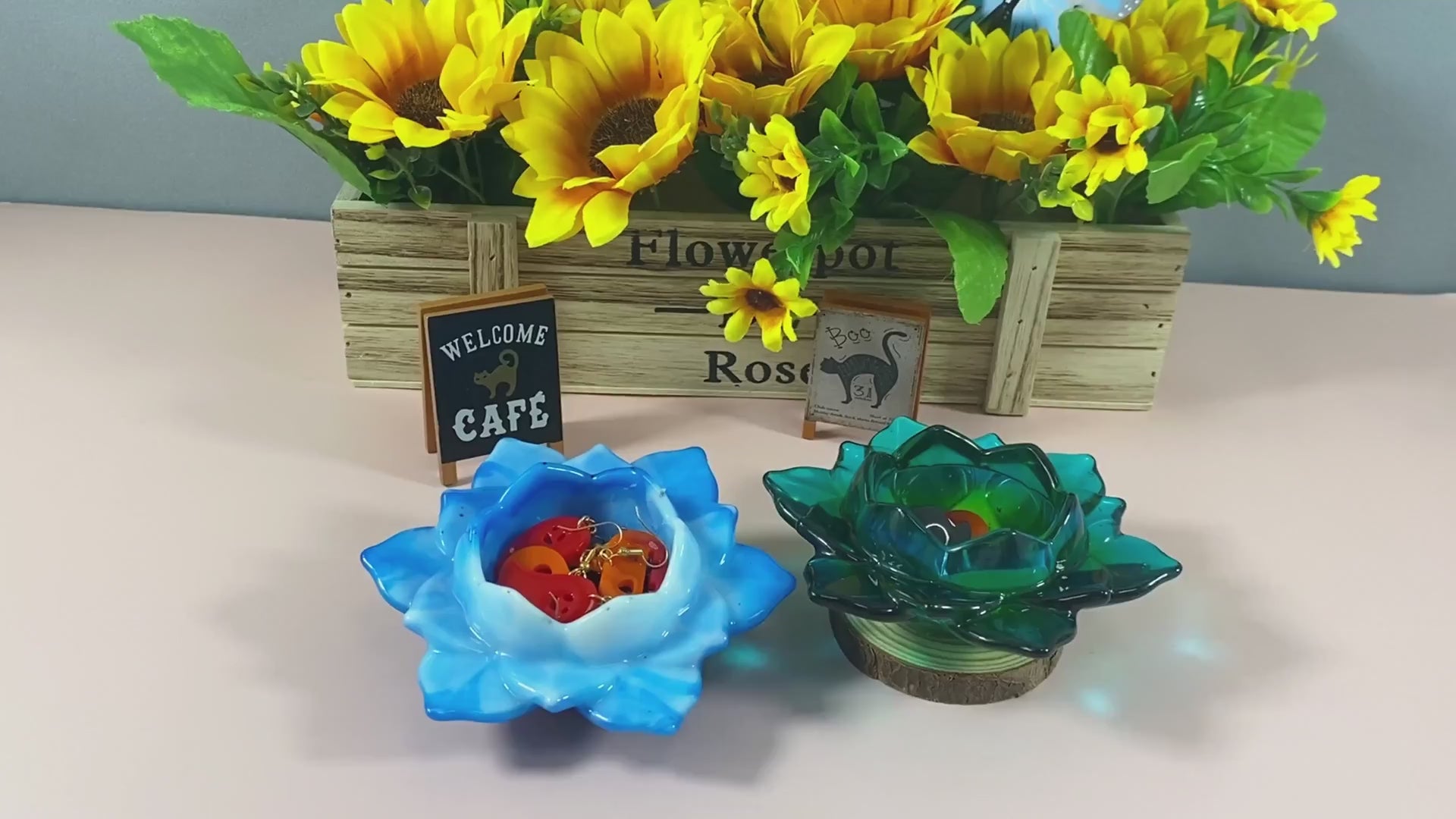 Lotus Shape Tea Light Candle Holder Mould
