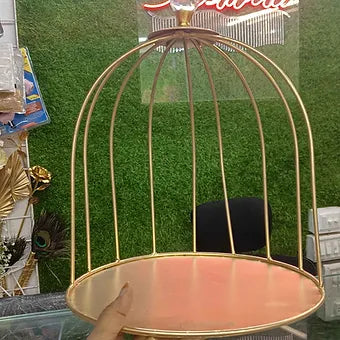 METAL CAGE RING CAKE STAND