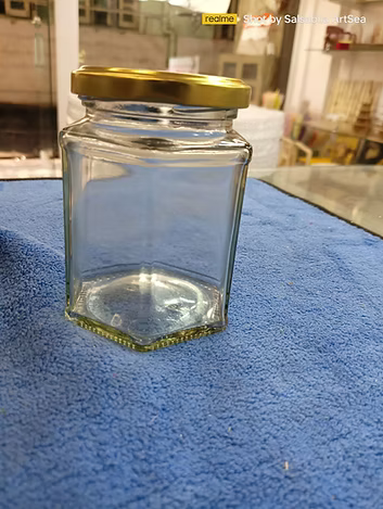 Glass jar with stand
