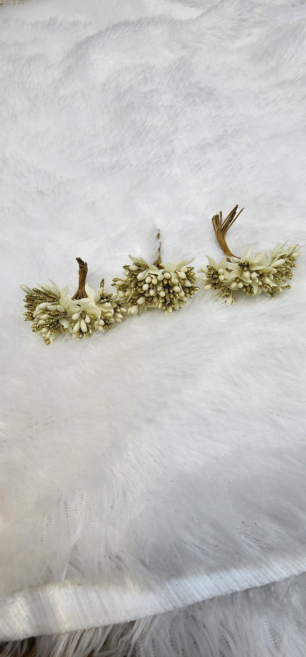 Pollen fillers golden white glitter