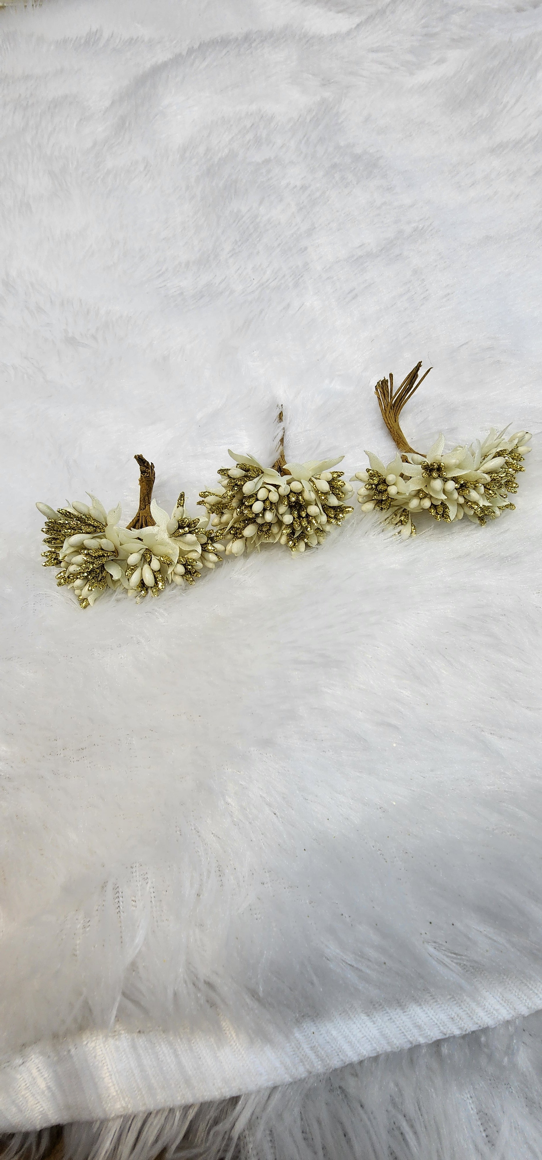 Pollen fillers golden white glitter