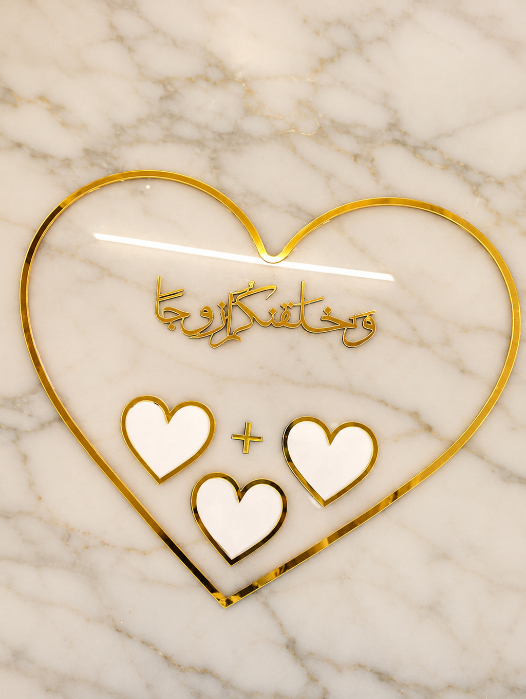 Acrylic Nikah nama Heart shape