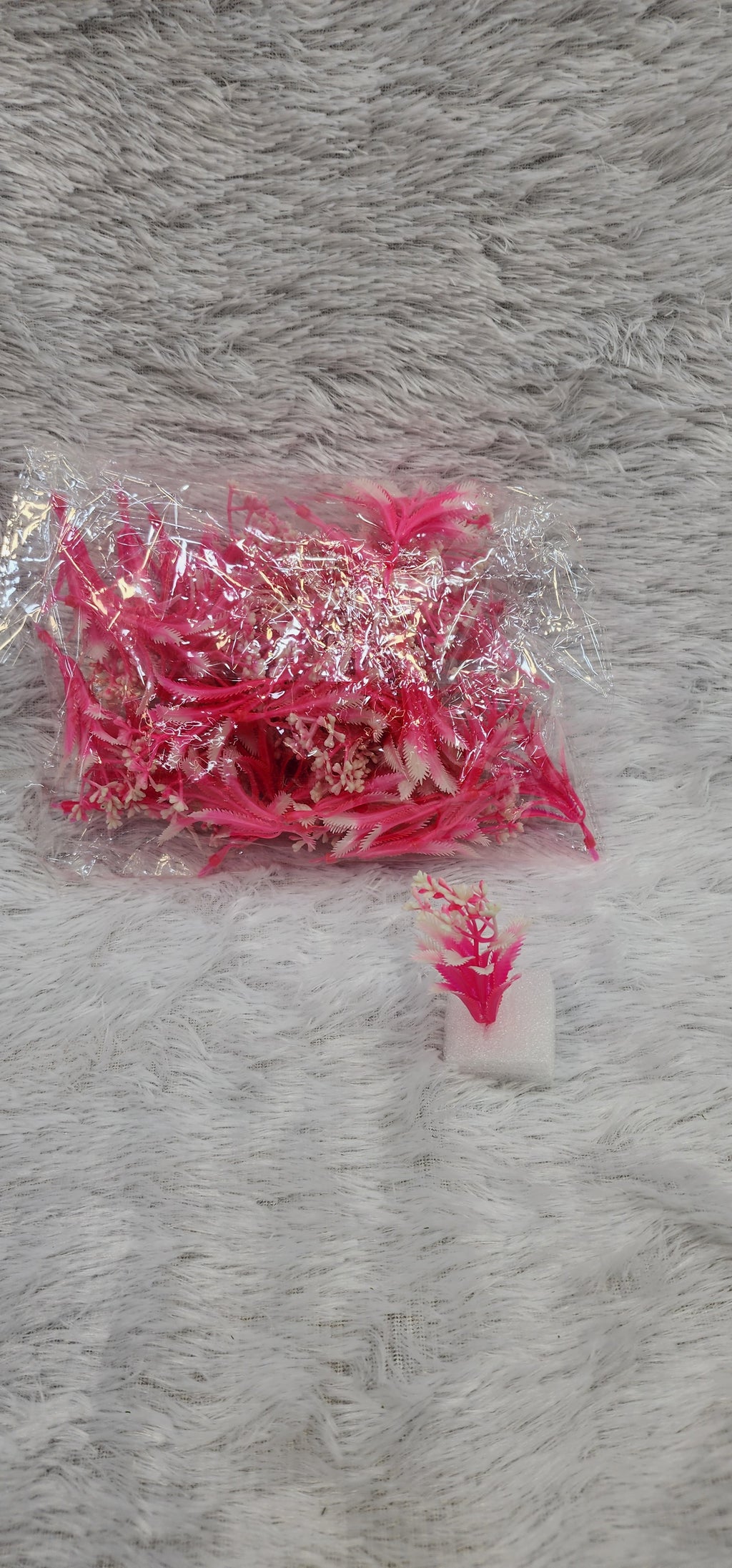 Bulk Miniature, Pink/Green Sprigs, Faux Floral Fillers, DIY Crafts, Cake Decor.