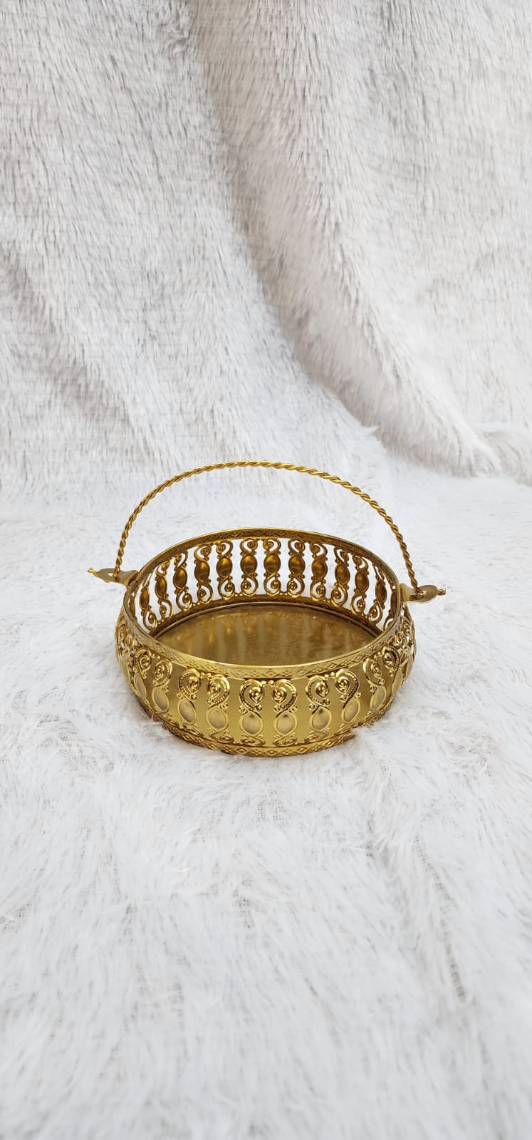 Golden Metal round tray