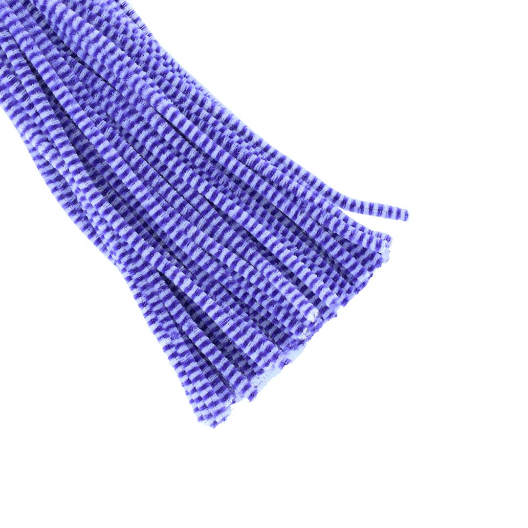 Chenille Stripe Pipe Cleaners