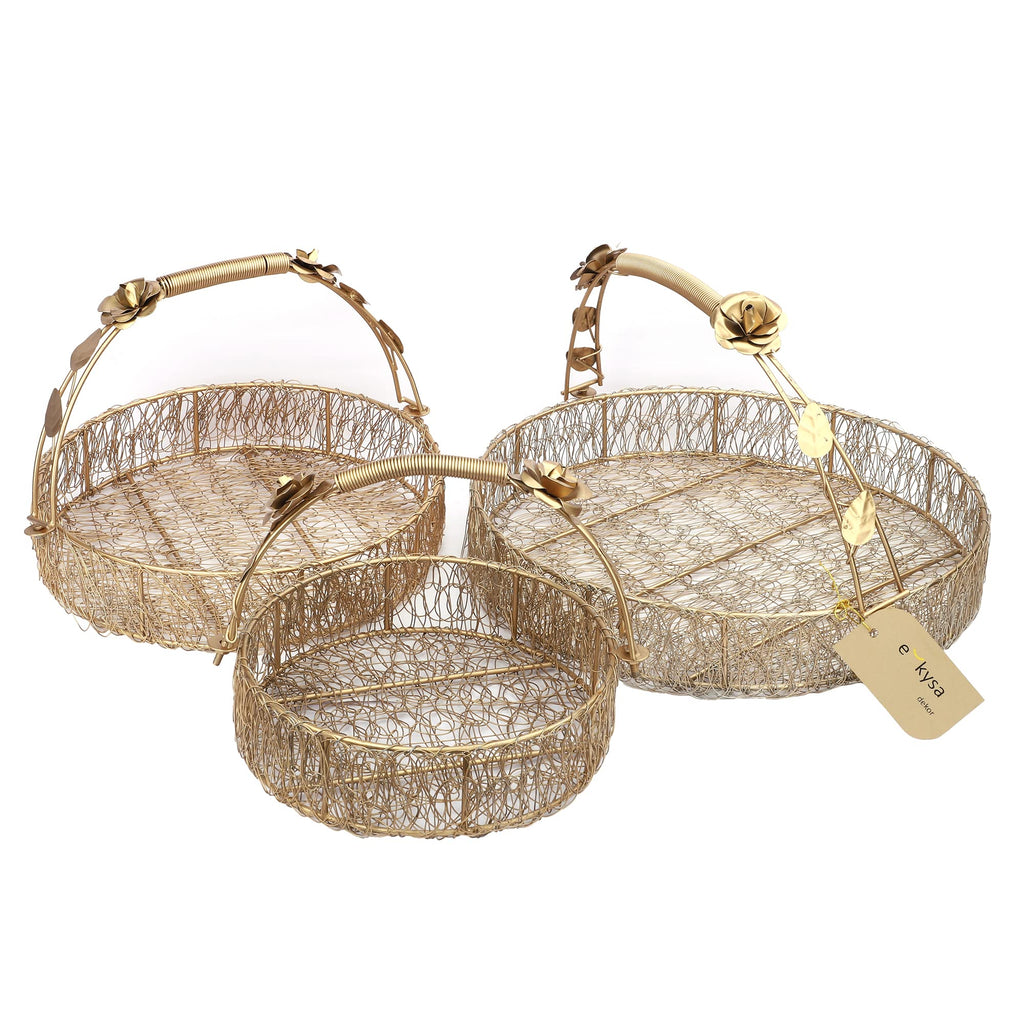 Iron Round Metal Hamper Basket
