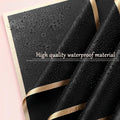 Bouquet Wrapping Paper with Golden Border –