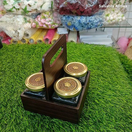 Divine Rotating Stand With Dry Fruit Jars