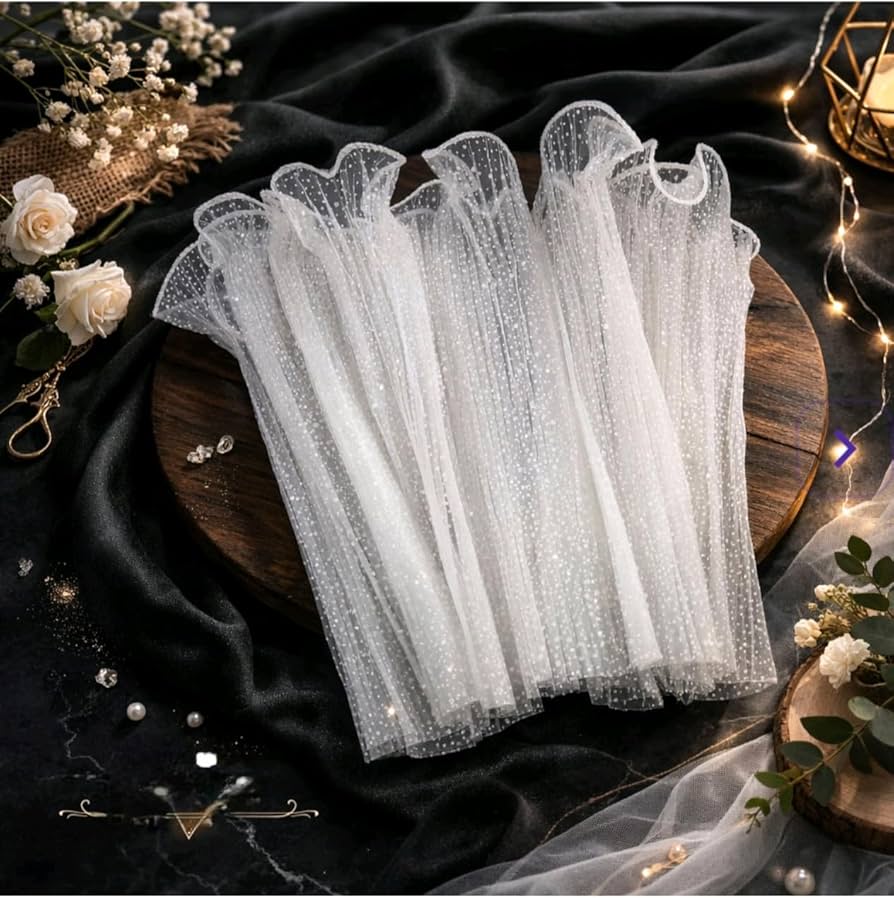 Snow flake bouqet wrapping meshnet
