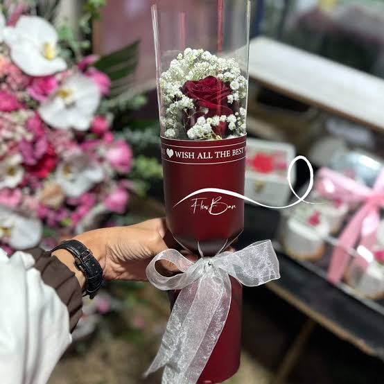 Premium Transparent Flower Tube Box (bouquet)