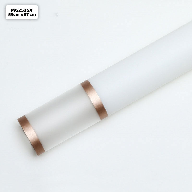 Bouquet Paper double color golden border [white]