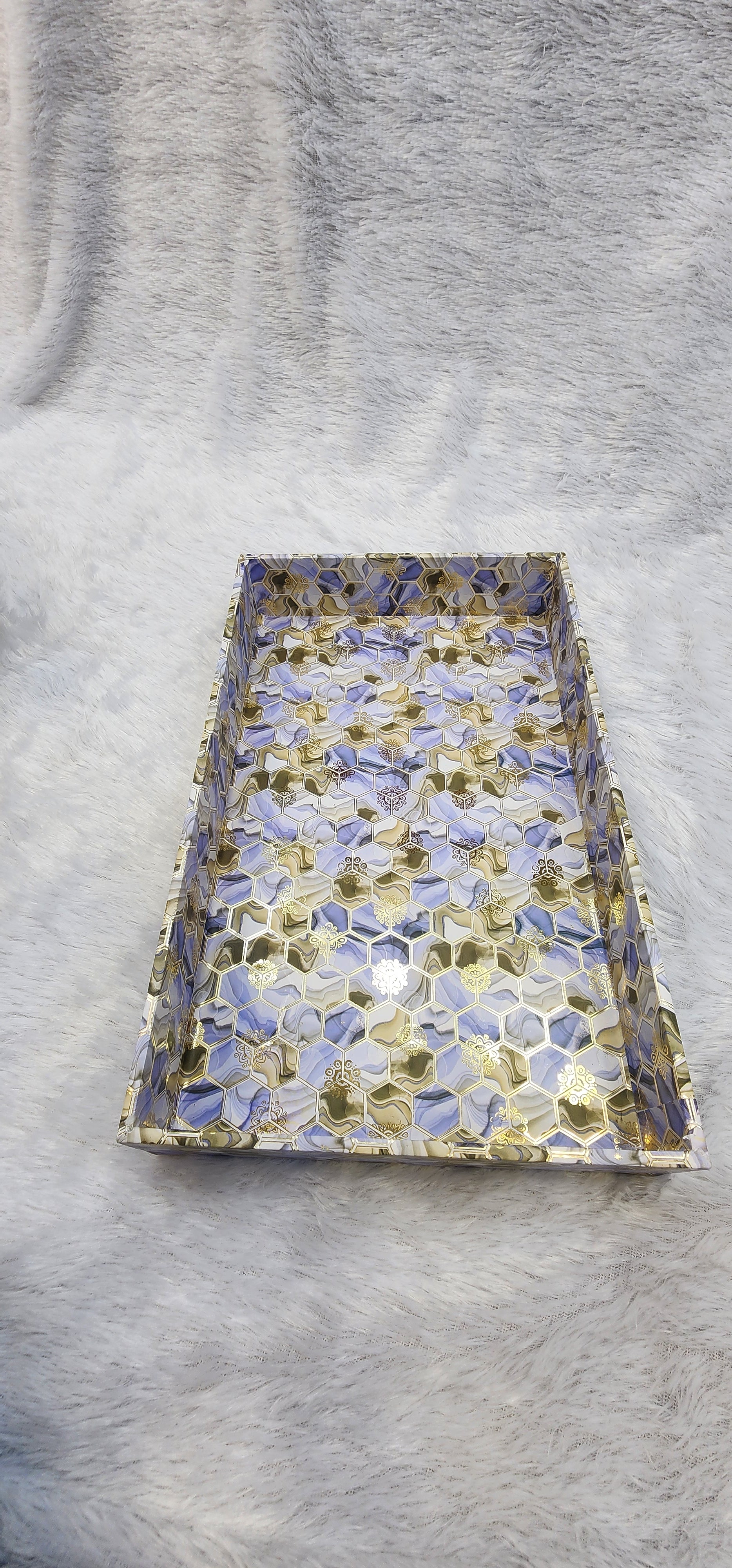 FANCY MDF TRAY OF 3 SET