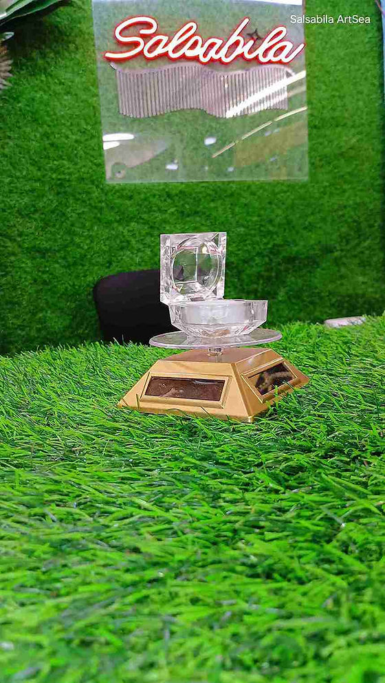 Rotating Display Stand with Glass Domeelry Platter