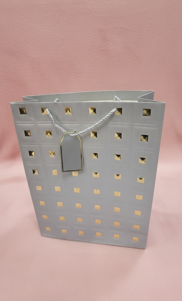 Big size Premium Designer Gift Bag with Gold Foil Squares