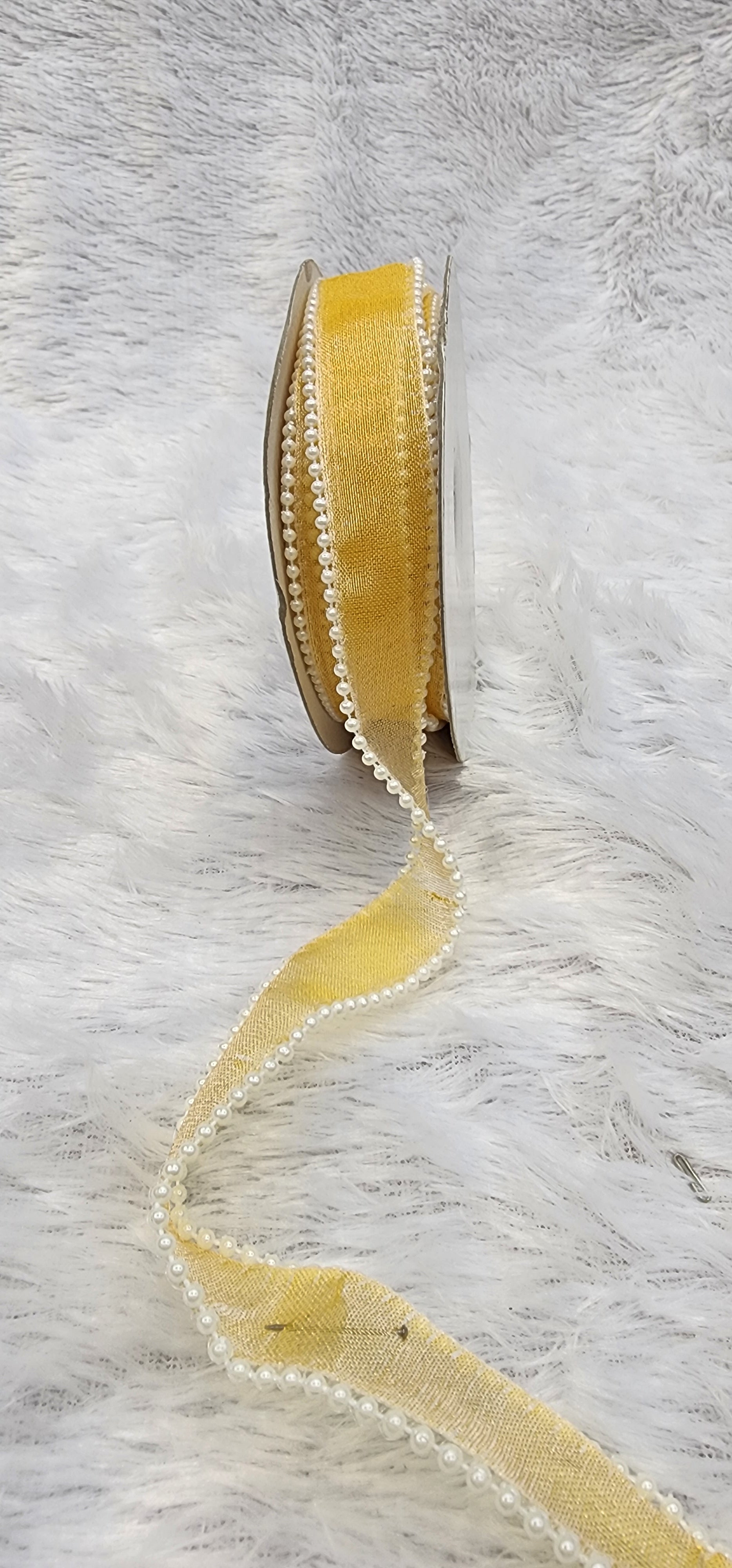 Pearl Edge Organza Ribbon – Decorative Gift Wrapping Ribbon