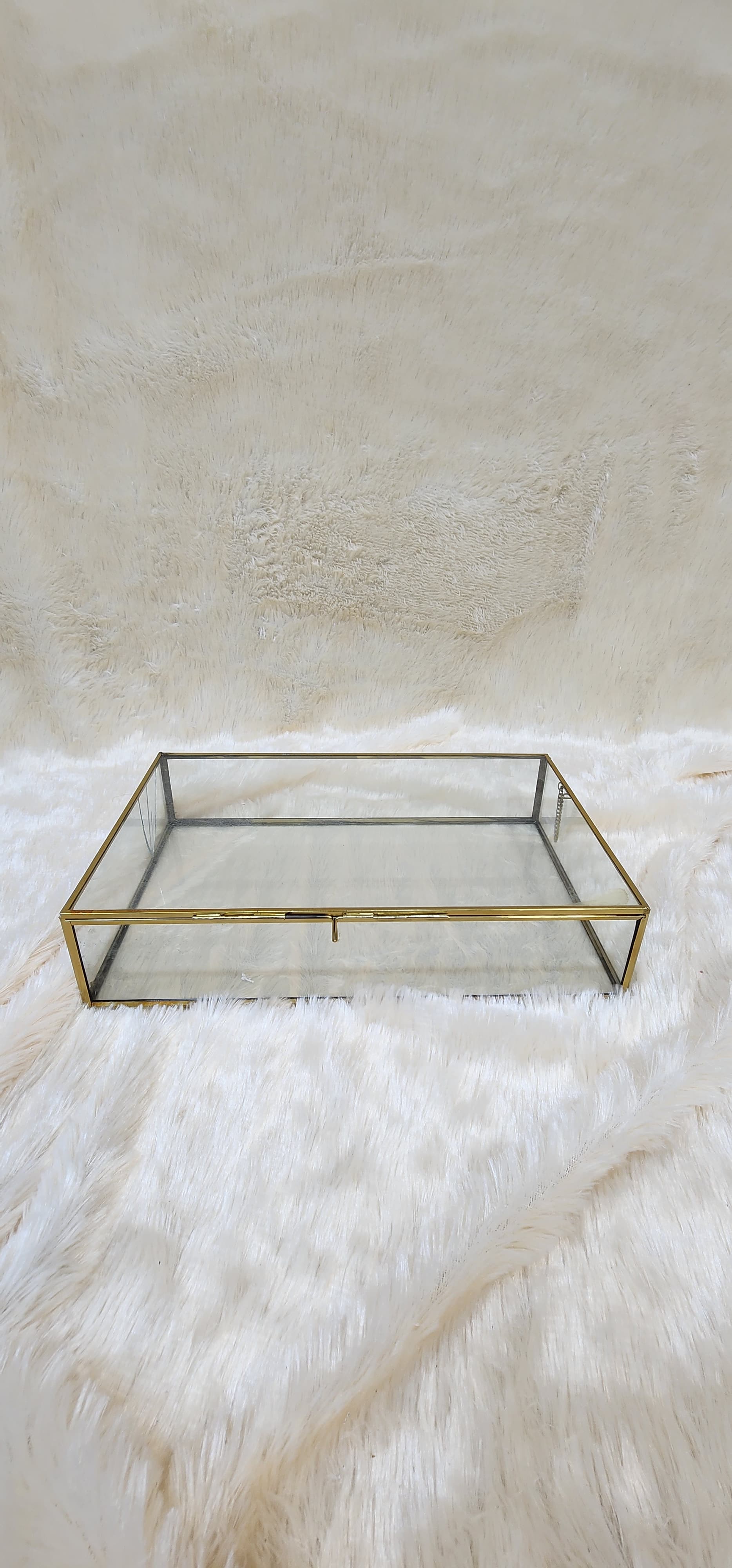 Metal Glass rectangle box