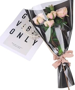 Flower wrapping bag clear rose floral bouquet paper
