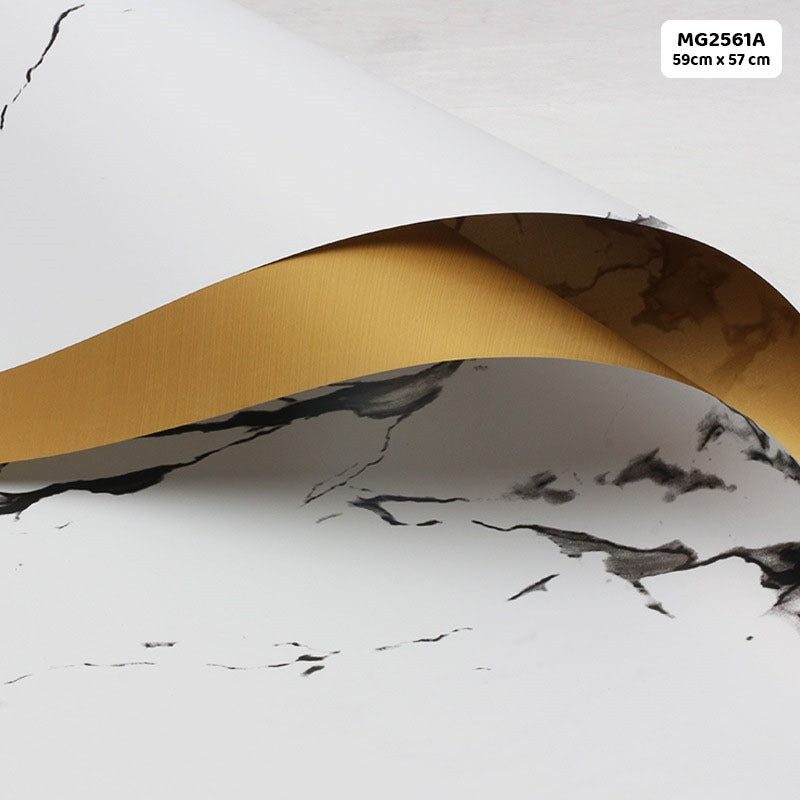 Bouquet Paper Marble [white&gold]