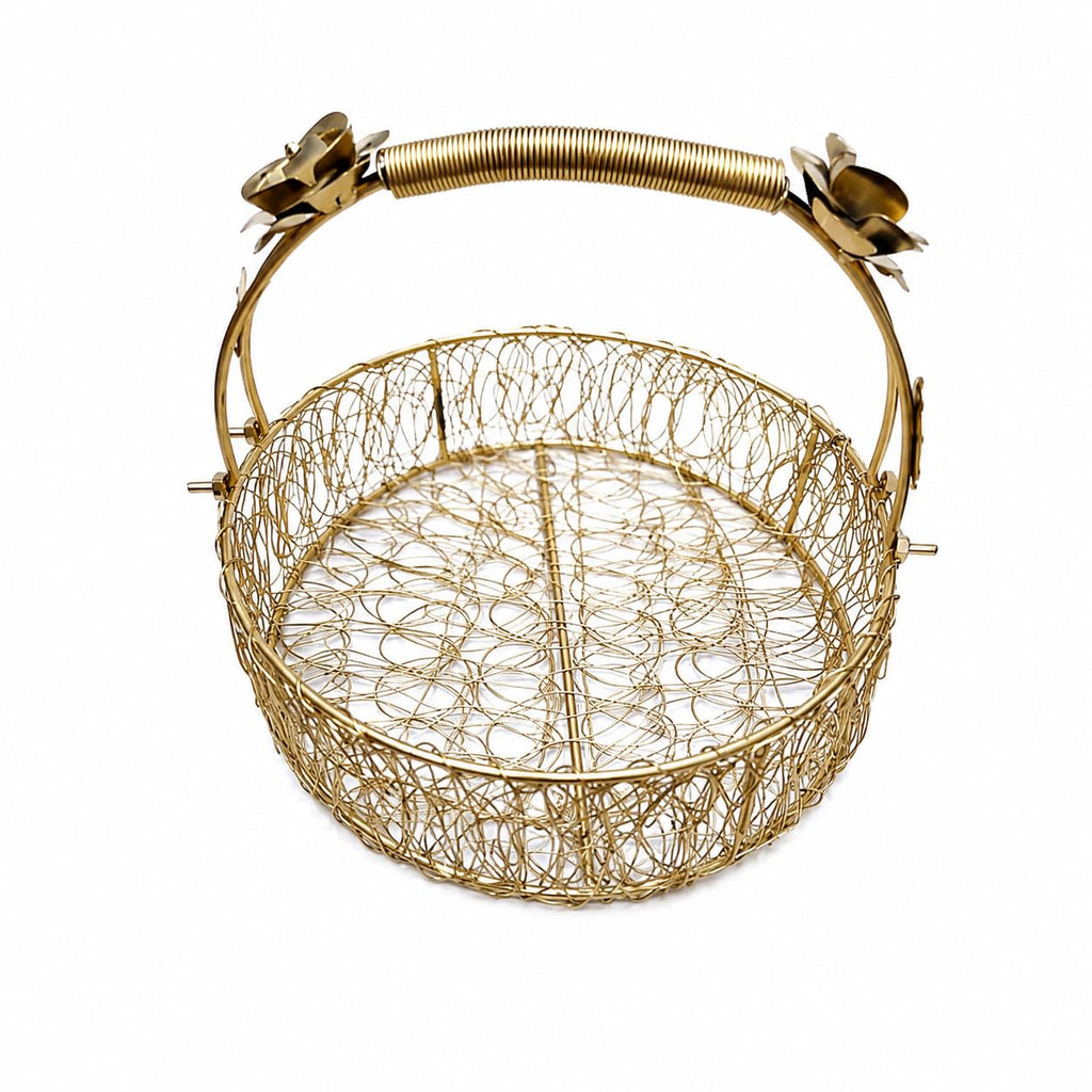 Iron Round Metal Hamper Basket