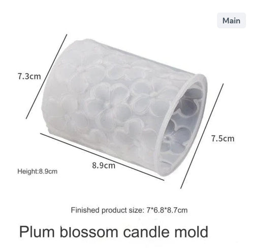 3D Plum Blossom Flower Candle mould