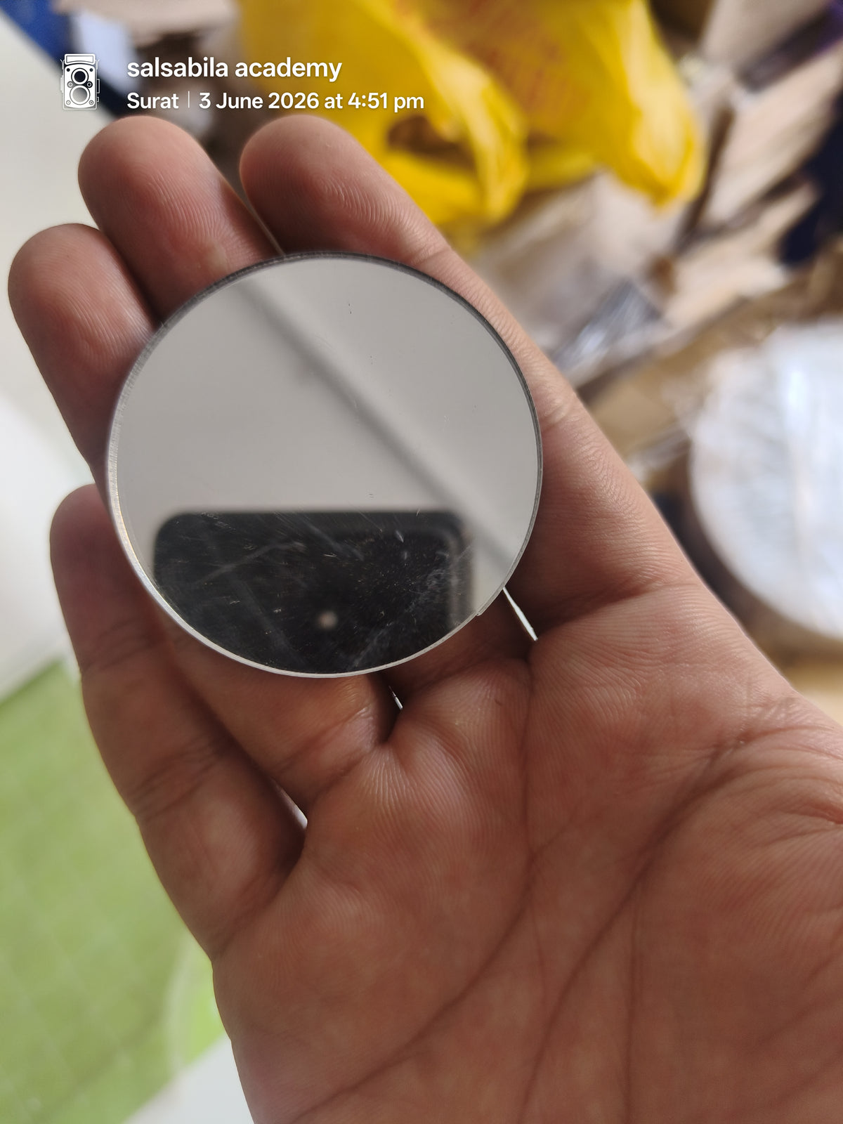 Mirror Acrylic round MDF based