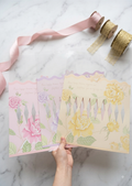 Bouquet printed flower tube