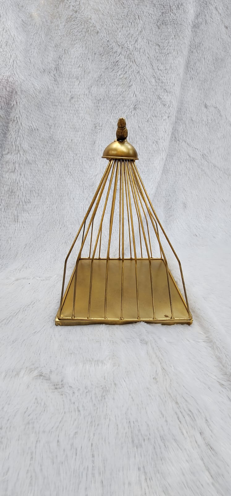 Golden Metal Gift Hamper Basket