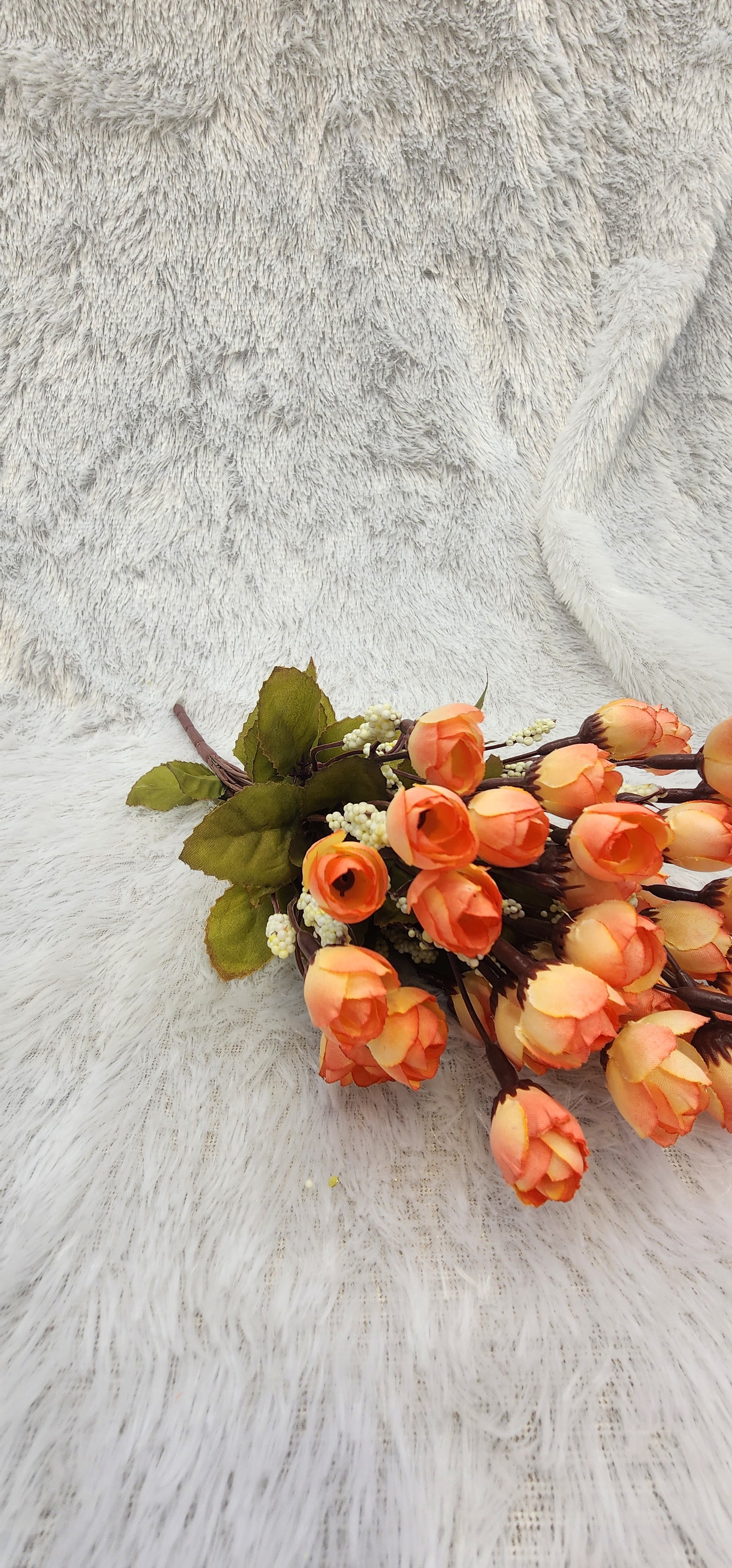 Small Faux Rose Bud Silk Flower Bunch (Available in 5 Colors)
