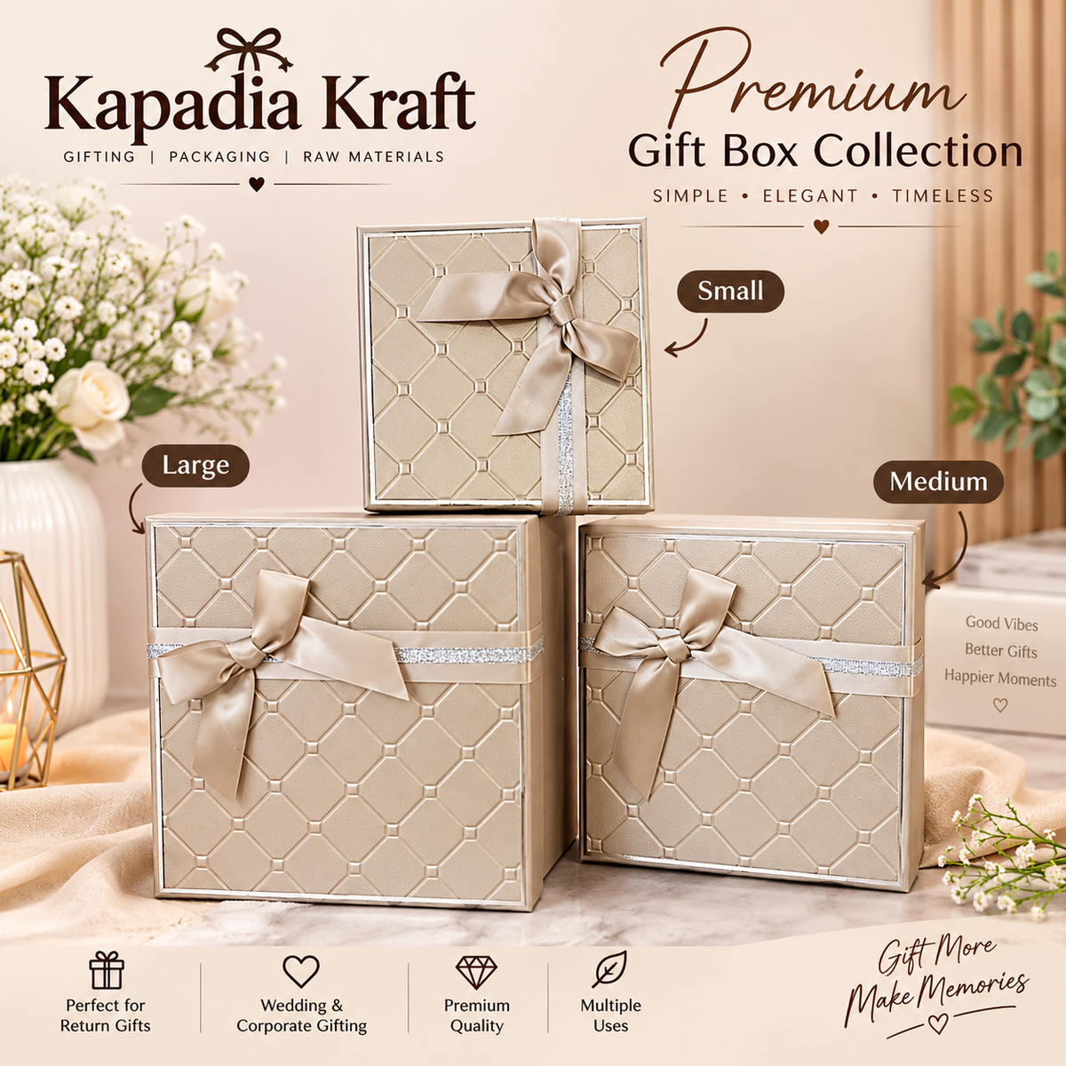 Golden bow box