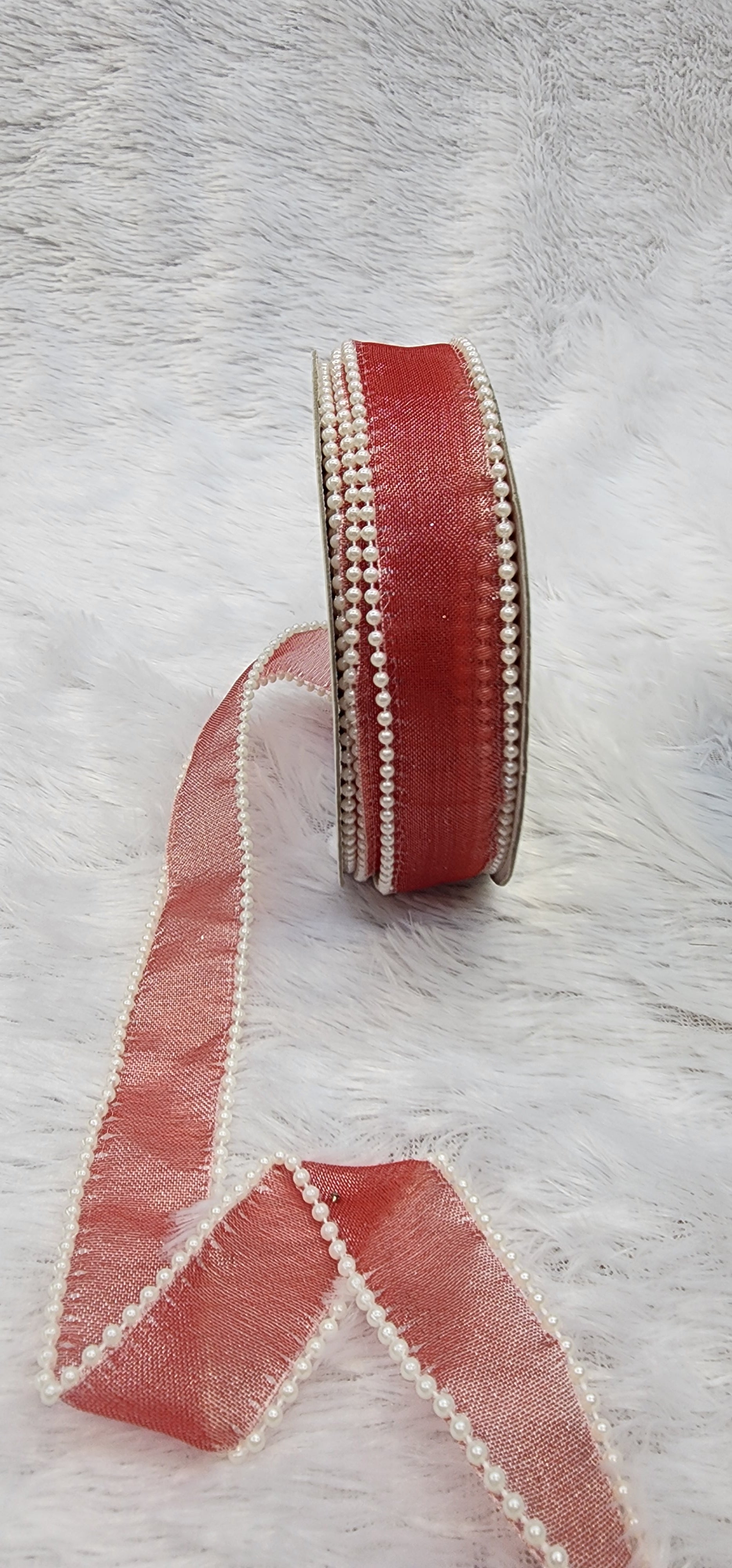 Pearl Edge Organza Ribbon – Decorative Gift Wrapping Ribbon