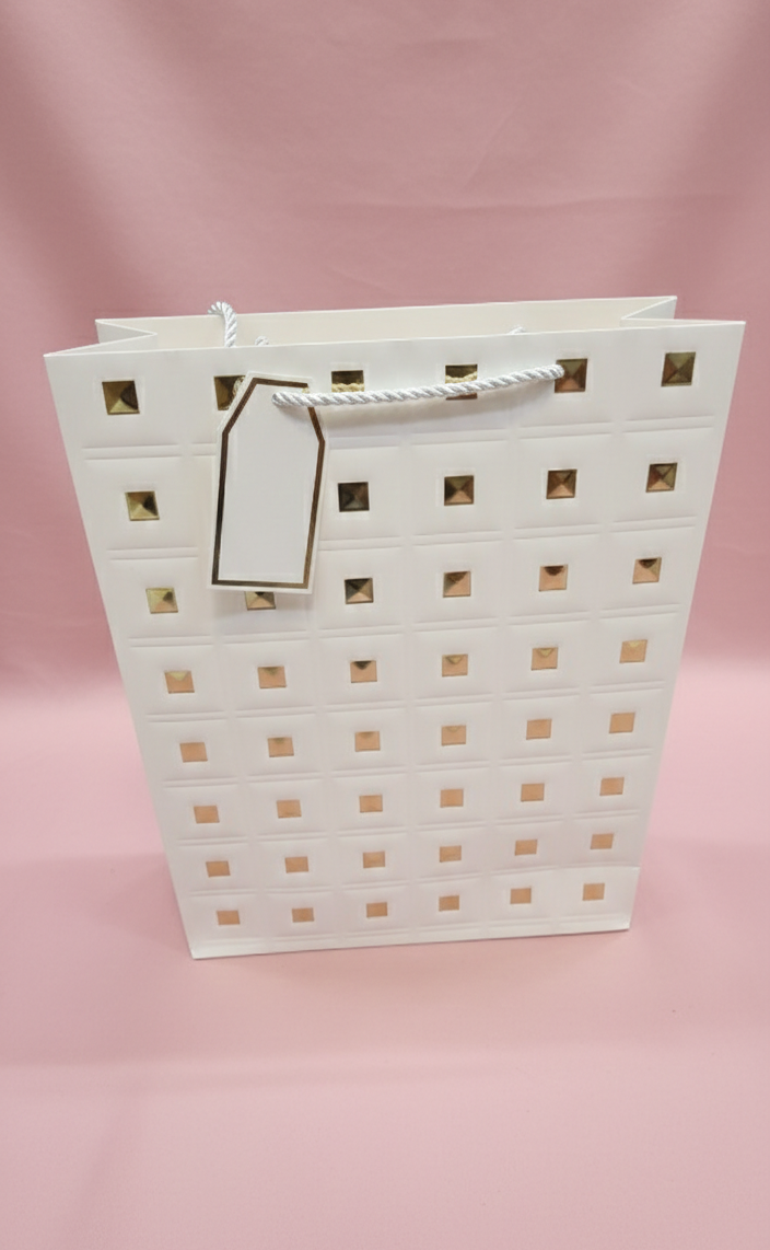 Big size Premium Designer Gift Bag with Gold Foil Squares