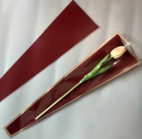 Flower wrapping bag clear rose floral bouquet paper