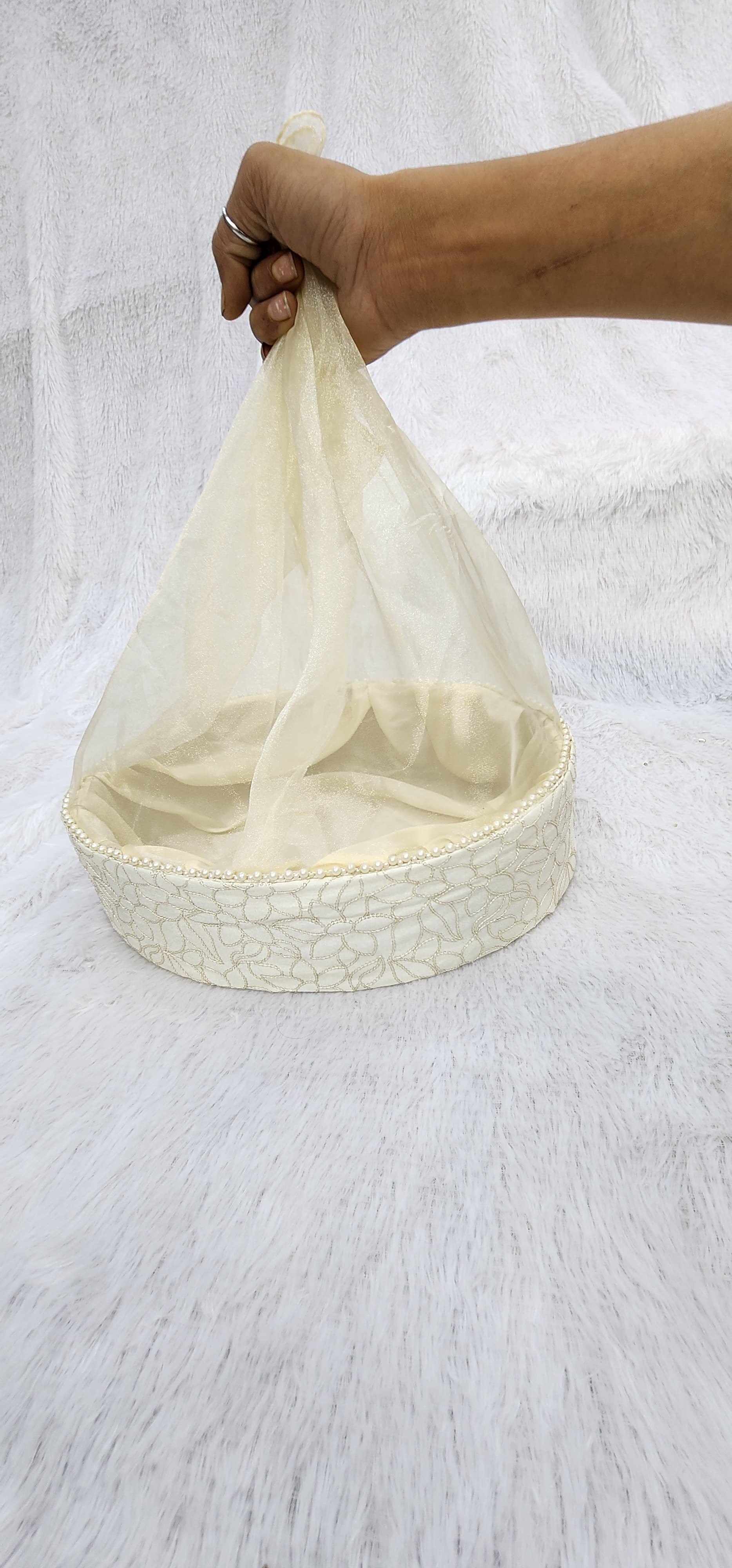 CLUSTER OVAL NET HAMPER BASKET