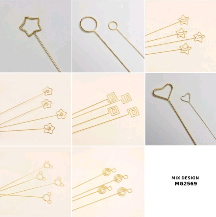 Metal card stand gold