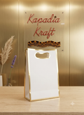 Golden line white bag