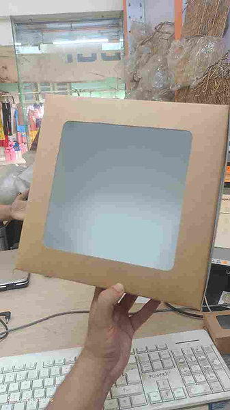 Khaki Window Cookie Boxes