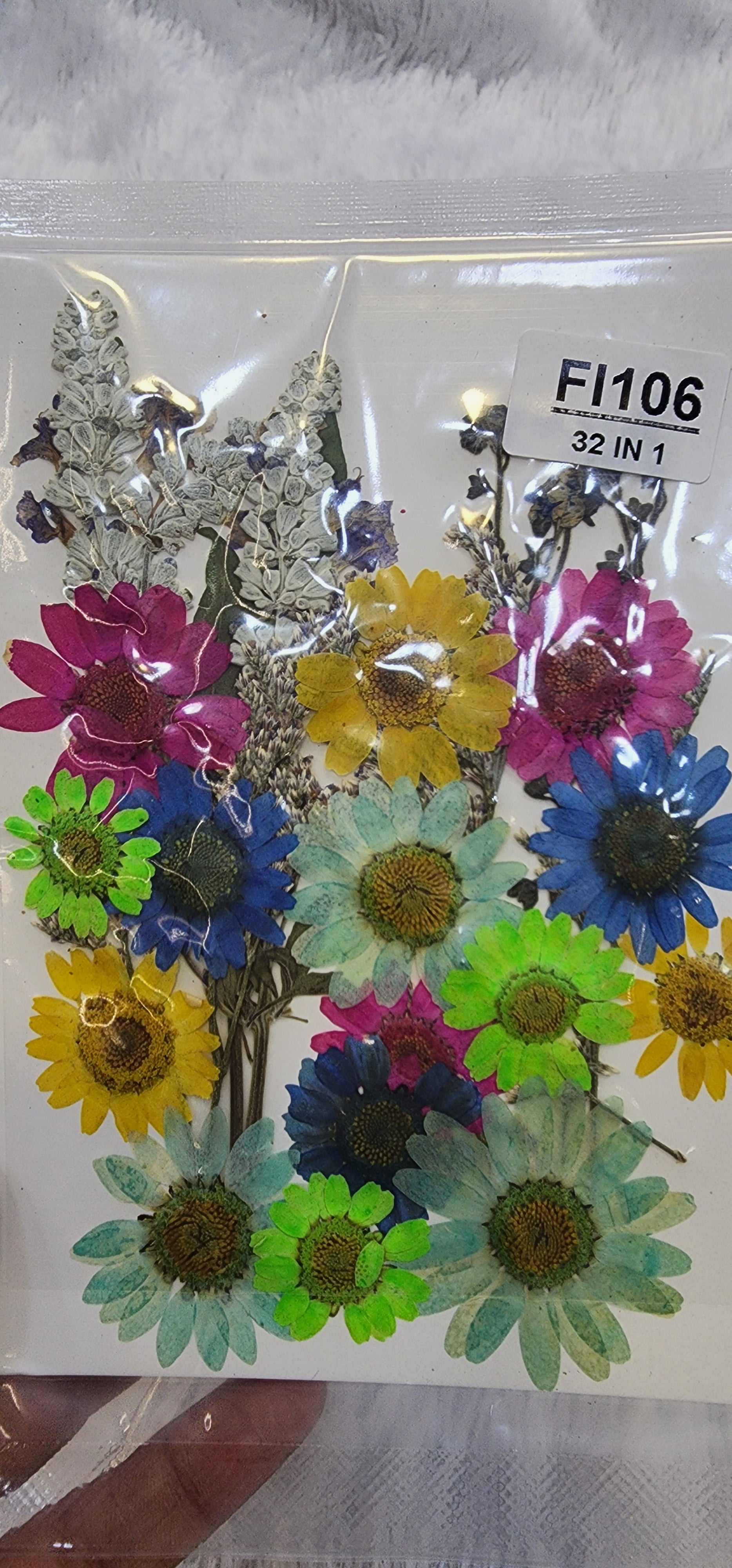 Pressed flowers