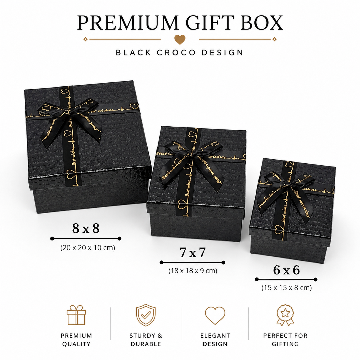 Square Crocodile design boxes