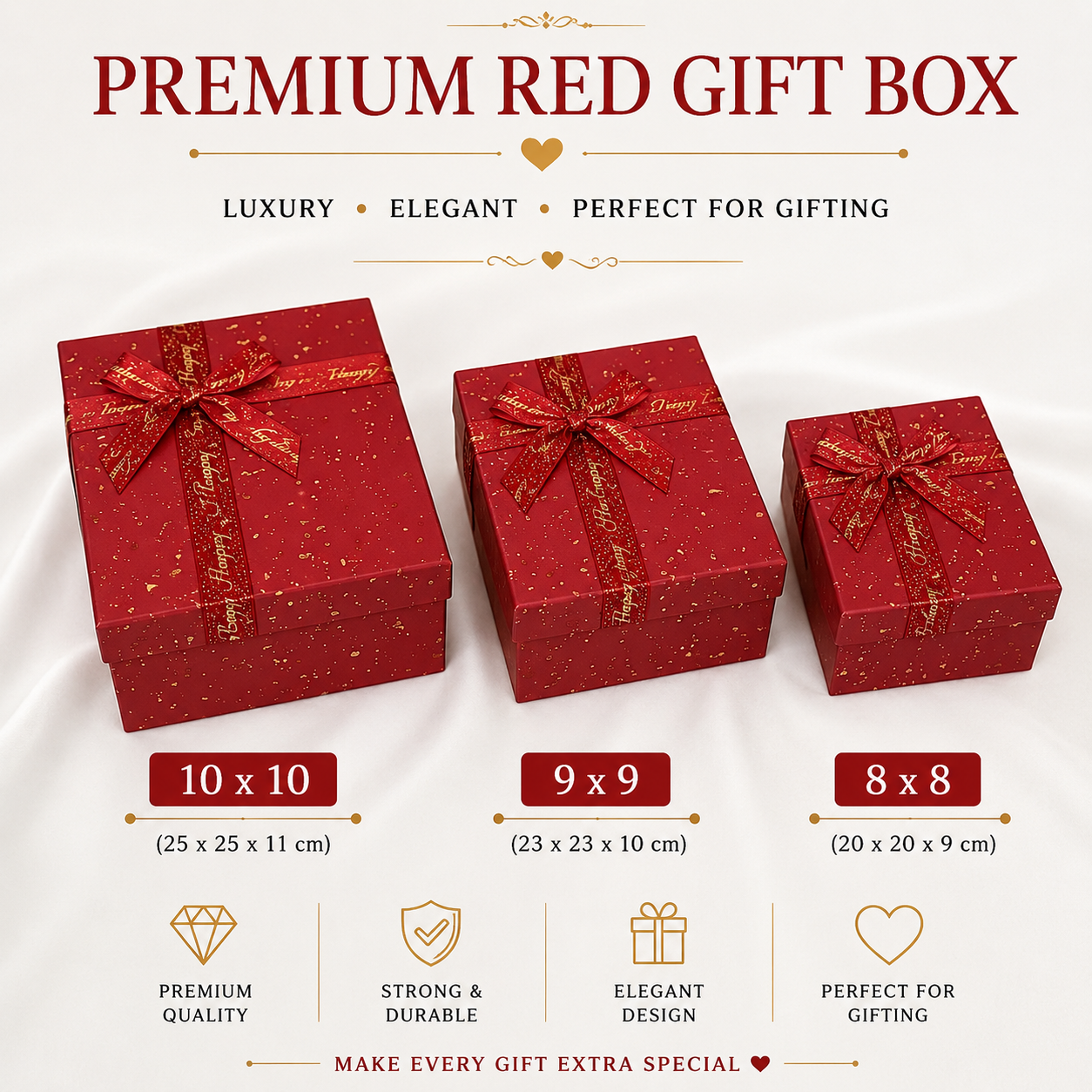Rectangle printed ribbon box