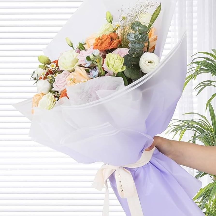 Double Line Flower Wrapping bouquet Paper