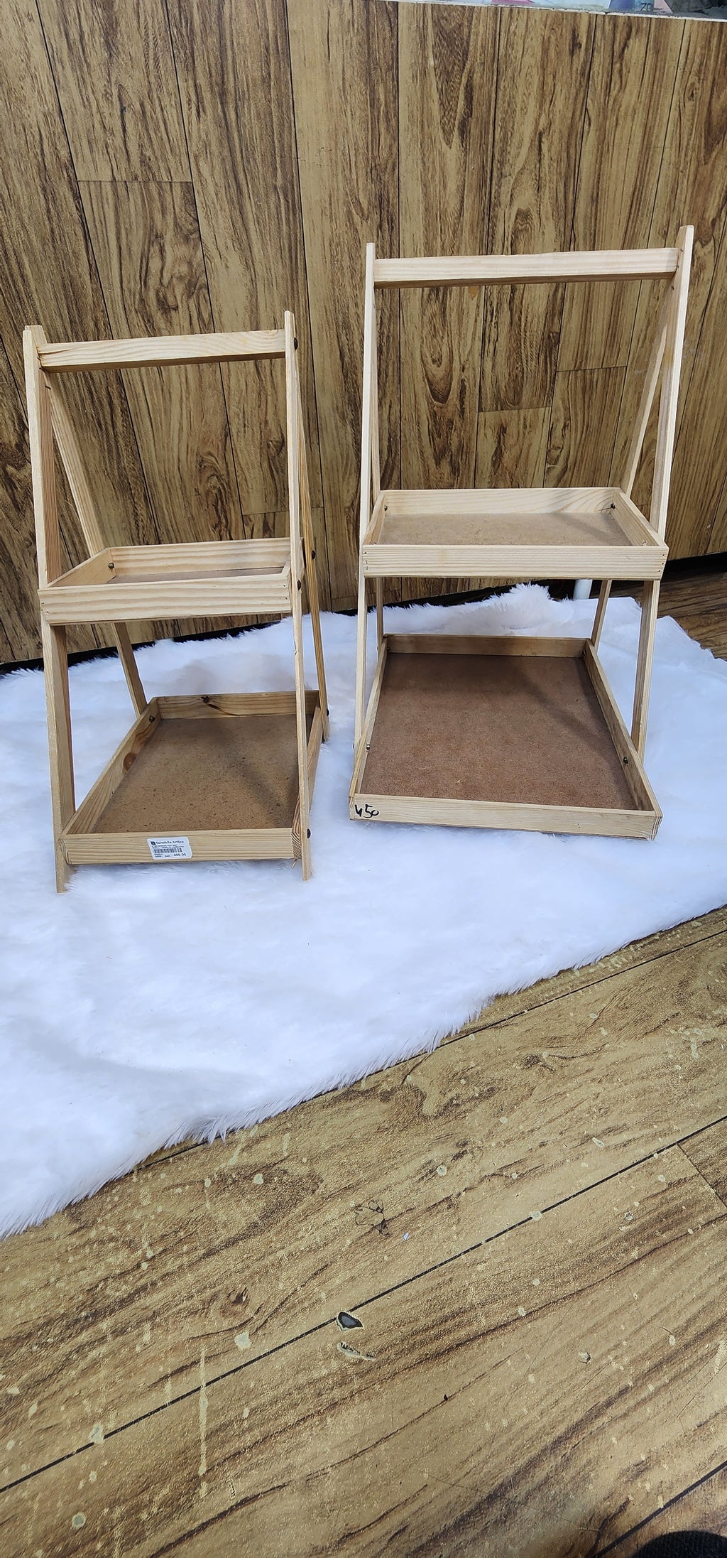 2 tier wooden tray