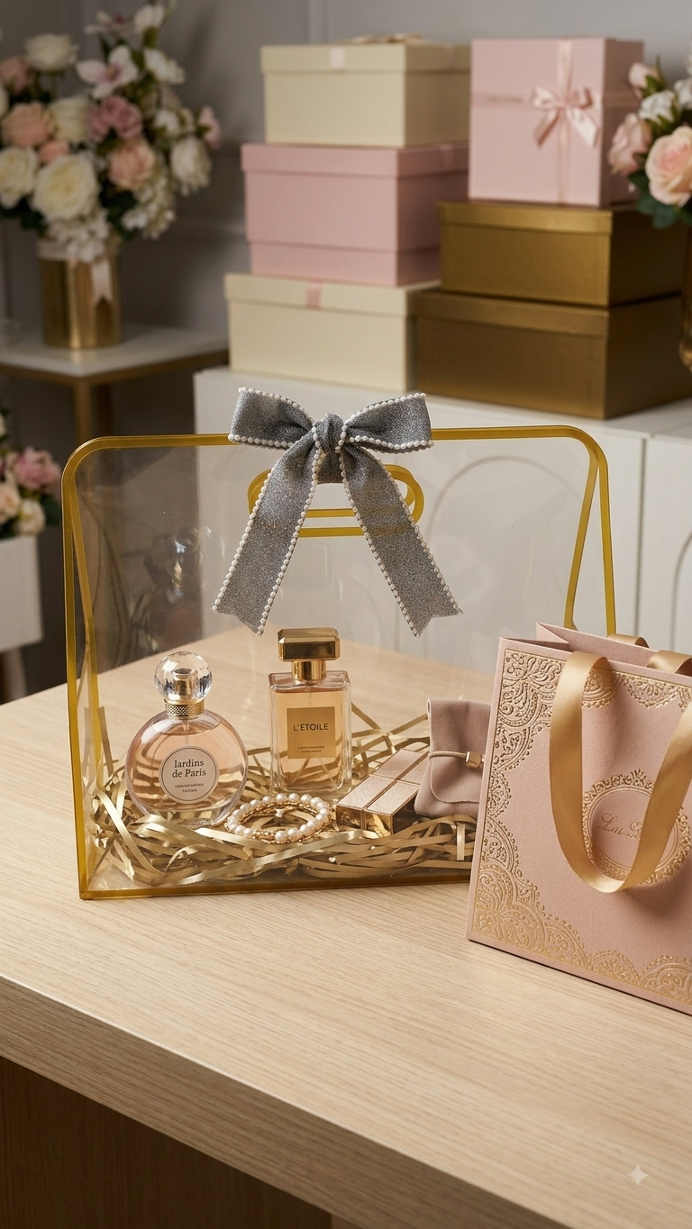 Golden pvc bag