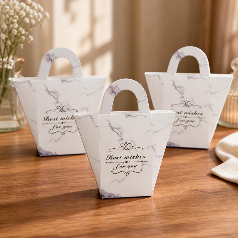 Paper Gift Bag with Handle for Wedding Return Gifts, Birthday Gifting, Hamper Packing, Chocolate, Dry Fruit, Jewellery, Cosmetics & Party Favour Packaging
