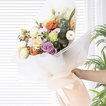 Double Line Flower Wrapping bouquet Paper
