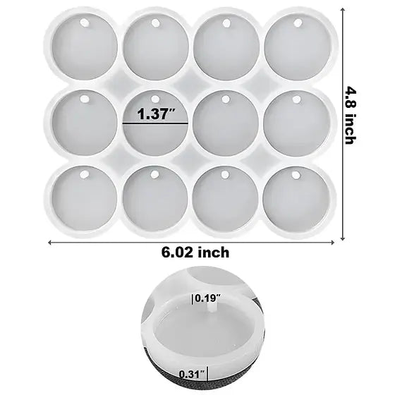 12 cavity keychain & pendant mould