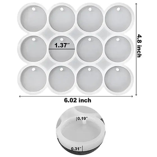 12 cavity keychain & pendant mould